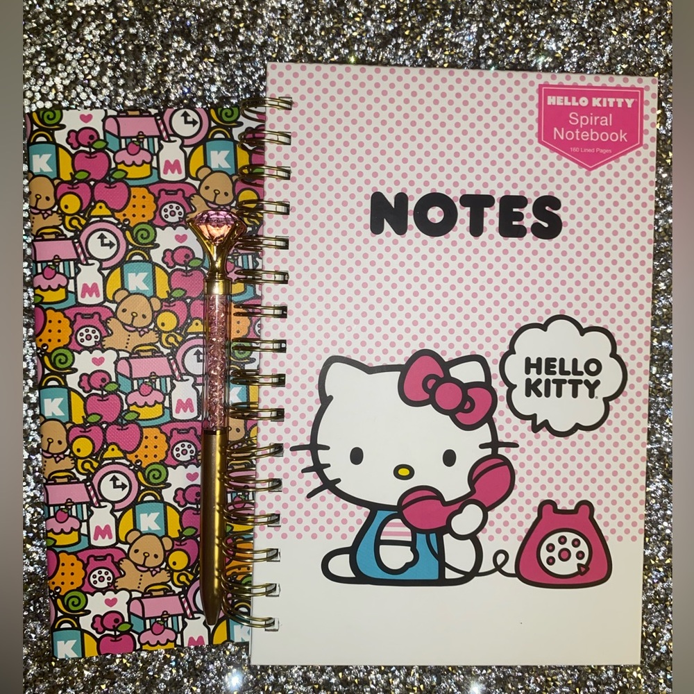 Hello Kitty Kitty Notebook & Gem Pen